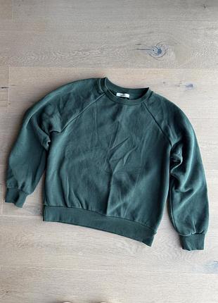 Зелений світшот на флісі