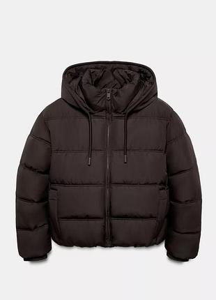 Пуховик zara шоколад