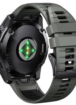 Ремінець на garmin fenix, forerunner, d2 charlie 22 і 26 мм олива, 26 мм