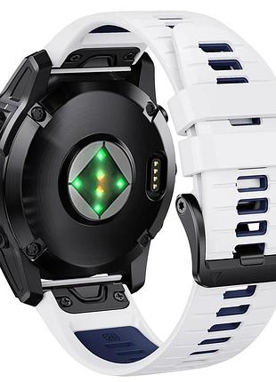 Ремінець на garmin fenix, forerunner, d2 charlie 22 і 26 мм білий, 26 мм