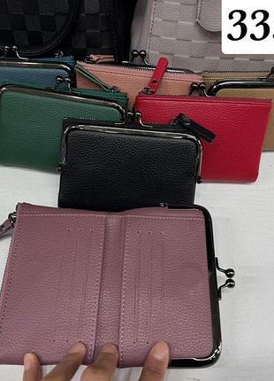 Гаманець жіночий з екошкіри на магніті + блискавка (7 цв.) "lei" від прямого постачальника