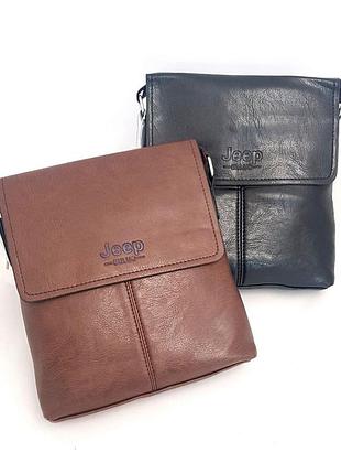 Сумка-планшетка чоловіча jeep з екошкіри через плече (2 цв.) "gold" від прямого постачальника