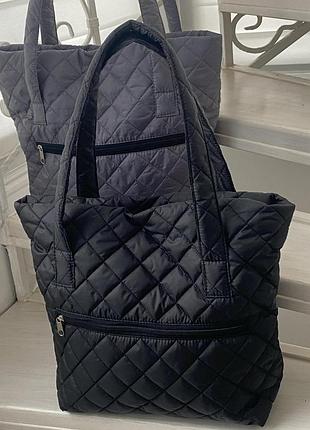 Сумка женская прогулочная полиэстер стеганная 30*40*10 см (4цв)"kenguru" от прямого поставщика