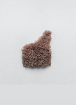 Розкішний обʼємний топ з фатину zara