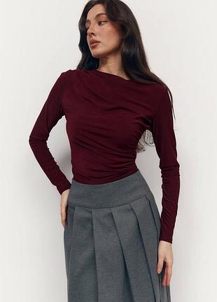 Жіноча класична повсякденна базова кофта лонгслів