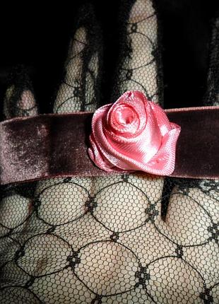 Браслет бархатка роза, винтаж