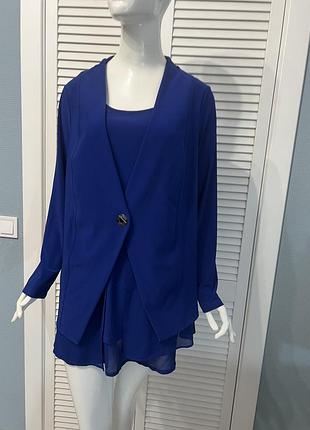 Блуза двійка королівського синього кольору picadilly