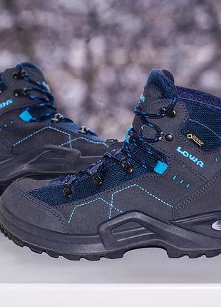 Ботинки треккинговые lowa kody iiilex mid junior goretex grey/blue 34 г. оригинал