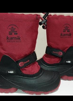 Брендовые зимние термо сапожки с рычагом kamik.