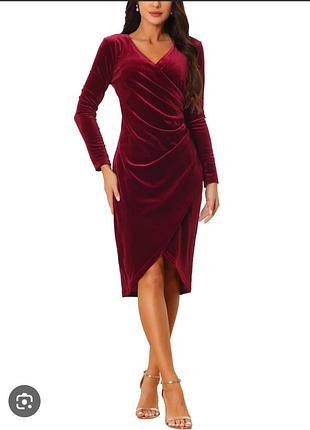 Женское бархатное платье