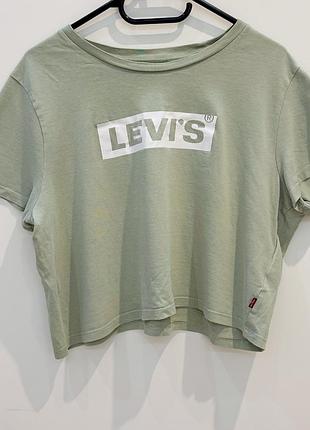 Мʼятний оверсайз кроп топ бренду levis