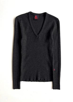 Винтажный женский шерстяной свитер v-neck dolce &amp; gabbana y2k (s-m)