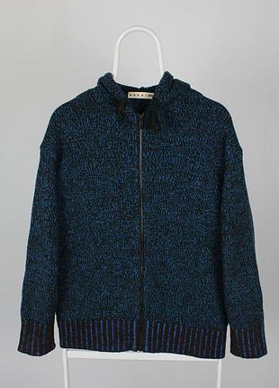 Marni uniqlo жіноча худі вʼязана м синя з перчатками