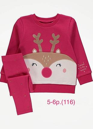 Малиновий новорічний костюм 116р для дівчинки