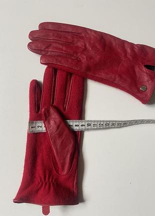Перчатки кожа/шерсть 6