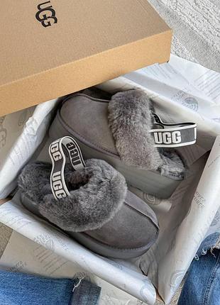 Funkette slipper platform grey