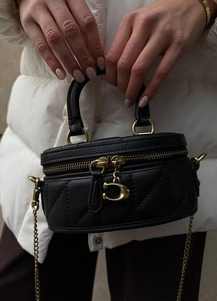 Coach trail crossbody with pillow quilting black [крафтовва коробка]