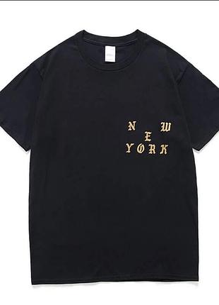 Футболка мерч gildan kanye west i feel like pablo new york t-shirt black
