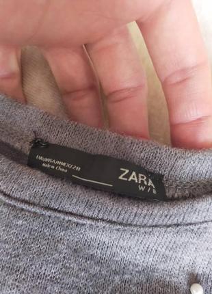 Свитер с жемчугом zara3 фото