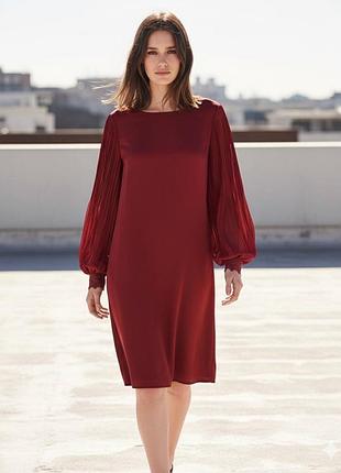 Новое бордовое свободное платье fransa