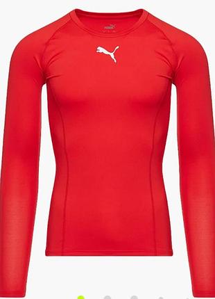 Термолонгслив спортивный, термофутболка, рашгард, компрессионное белье унисекс puma liga baselaer tee ls