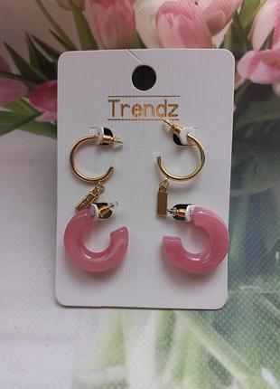 Сережки 2 пары