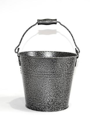 Відро з дерев. ручкою 2л vitan, колір сіро-чорний