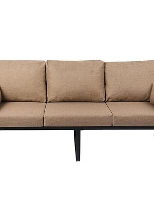 Диван "махагоні" 3-х місний (бежевий на чорному)
