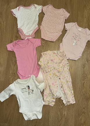 Набір боді та чоловічок для дівчинки новонародженої