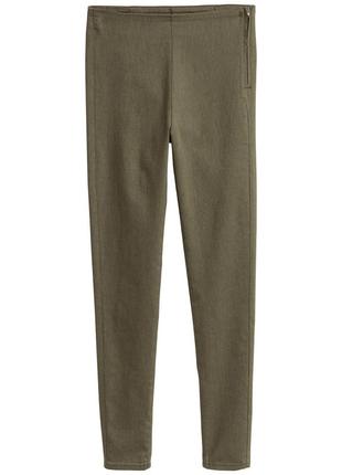 Штаны, брюки, леггинсы, стрейчевые, зеленые, женские, h&m, размер 44, 20086