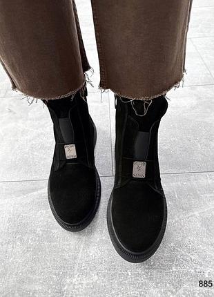 Жіночі зимові черевики натуральна замша