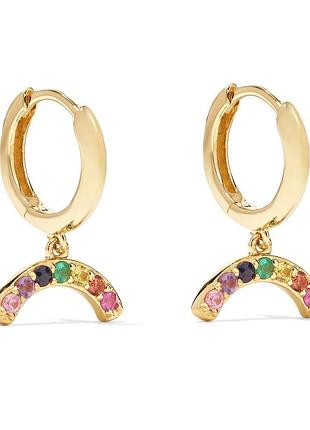 Минималистичные серьги радуга нержавеющая сталь stainless steel