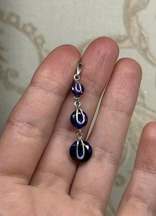 Підвіска, кулон зі срібла 925 і скляними(або фіаніти) вставками