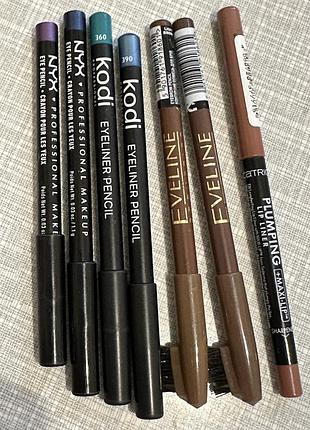 Олівці для макіяжу очі брови губи