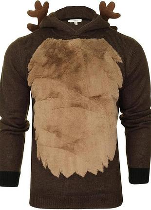 Мужской новогодний свитер олень