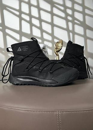 Женские зимние кроссовки nike acg air terra antarktik fur w all black мех