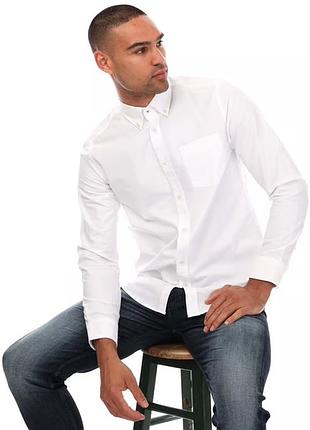 Якісна біла сорочка з льоном #13/10