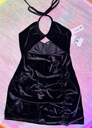 Сукня велюр zara