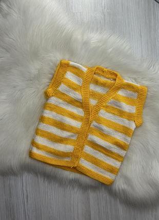 Дитячий в'язаний жилет 6