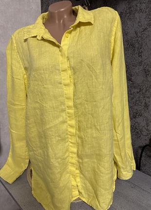 Сорочка 100%натуральний льон m&s,s m
