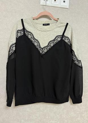 Світшот з шифоном reserved жіночий