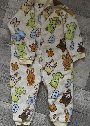 Плюшевый комбез, пижама, зимний домашний комбинезон