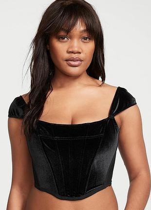Бархатный корсетный топ victoria's secret