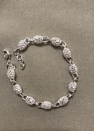 Красивий ажурний браслет посріблення