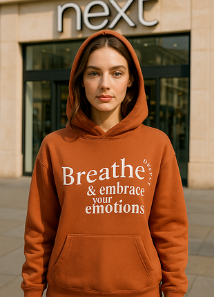 Жіноче теракотове худі з капюшоном , оверсайз / primark / eu-42-44/ xl-2xl / стан ідеальний !