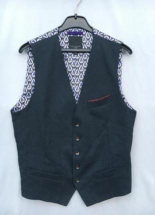 Жилетка ted baker чорно-синій s/2 made in portugal.