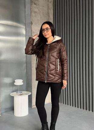 Зимова стьобана куртка