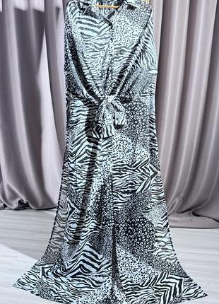 Довга шифонова туніка рубашка плаття