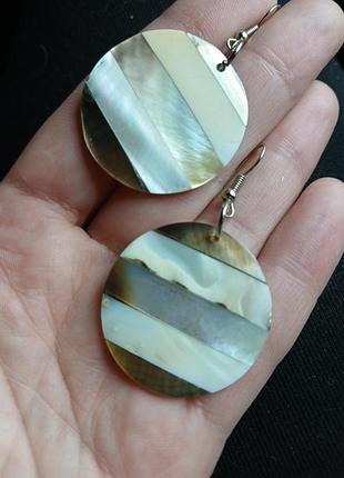 Серьги перламутр бижутерия