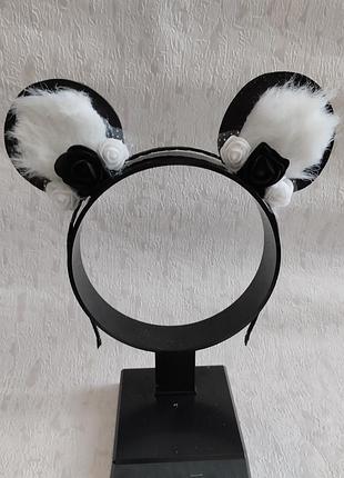 Аксесуари, прикраси для волосся. новорічний обруч обідок ободок на свято до костюму мишки. вушка миші миша мишка новий рік свято осені v.j.v.